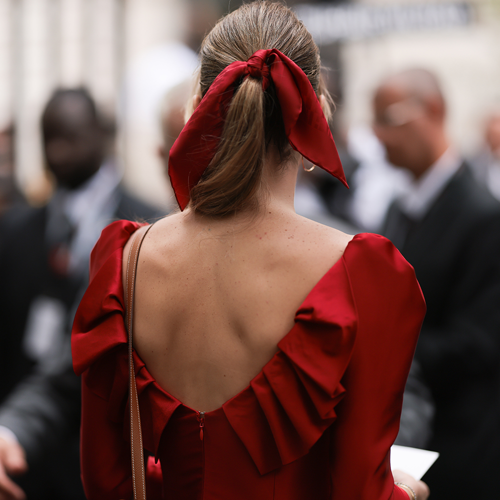 short scarf ponytail