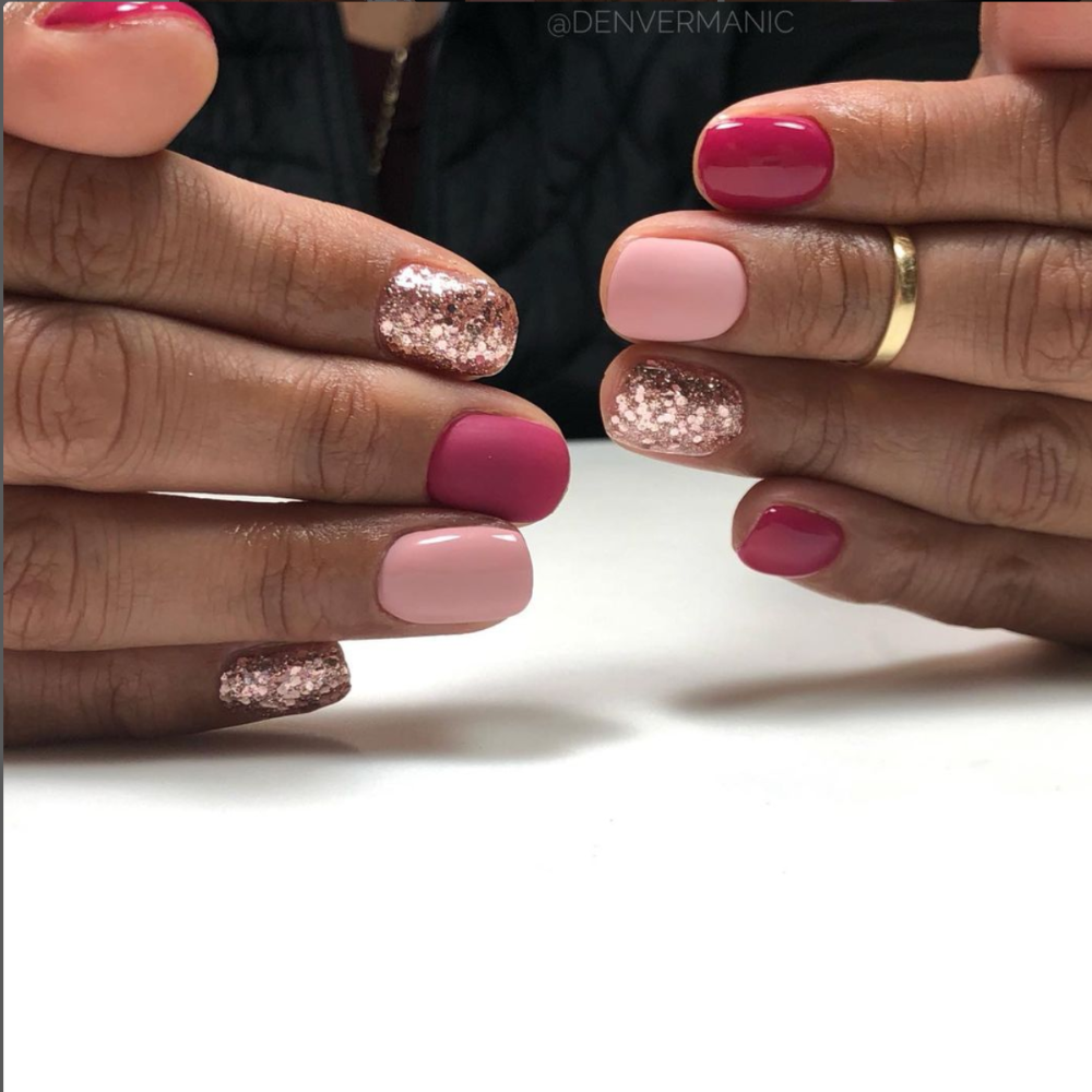 glitter nails