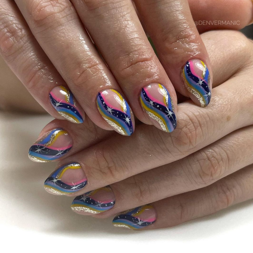 glitter nails