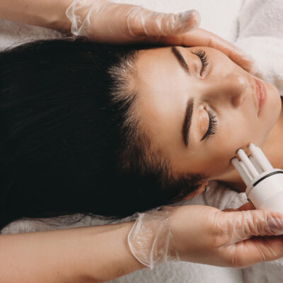 woman having a skin care procedure