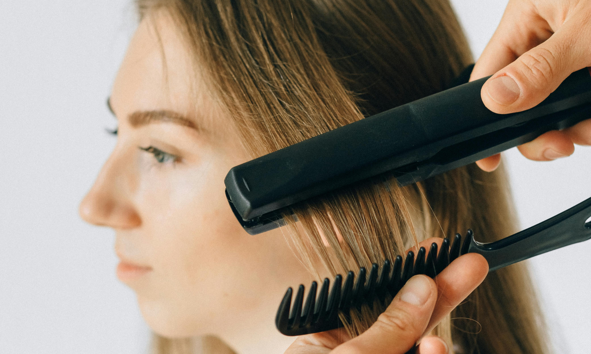Herramientas de calor, plancha, cabello, caída del cabello