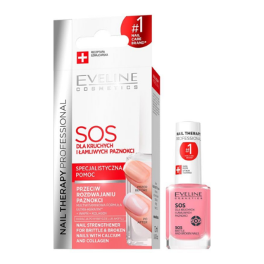 Eveline Cosmetics SOS Brittle and Broken Nail Treatment Multivitamin, uñas, tratamientos para las uñas, crecimiento de las uñas