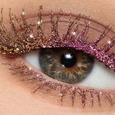 pestañas con brillo, tendencias de maquillaje