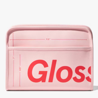Glossier makeup bag, san valentin, regalos de belleza para San Valentin