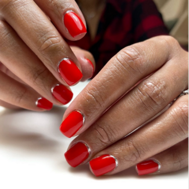 manicura francesa invertida