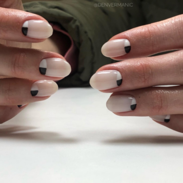 manicura francesa invertida
