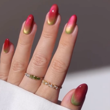 manicura francesa invertida