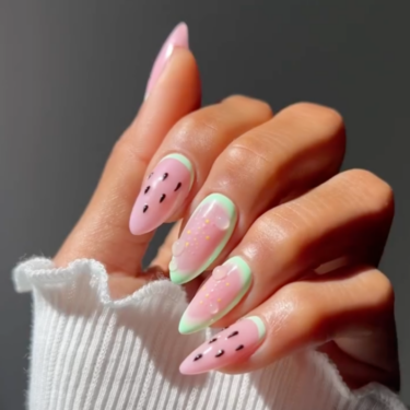 manicura francesa invertida