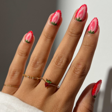 manicura francesa invertida