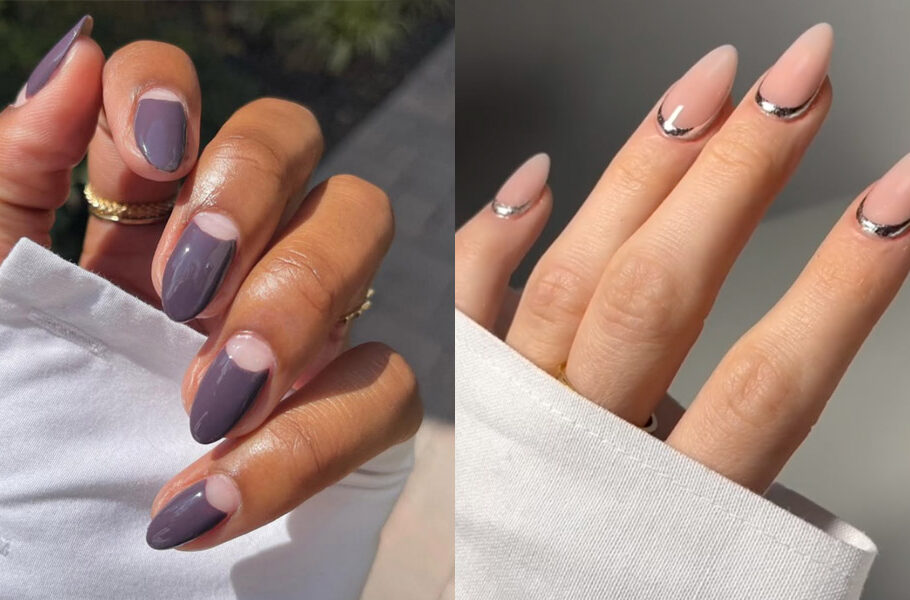 manicura francesa invertida