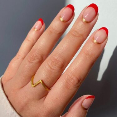 manicura francesa invertida